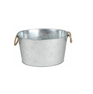 Pot de fleurs et bac à fête en métal tendance avec poignées pour jardin extérieur et événements, taille et forme personnalisables - Product Image 6
