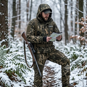 Mens OEM Custom <b>Waterproof</b> Softshell Hunting <b>Jacket</b> Windproof Insulated <b>Camo</b> Outdoor Summer Sports Apparel Coat Nylon Front - Product Image 5