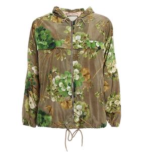 Chaqueta cortavientos por sublimación con estampado de flores personalizado, chaqueta cortavientos de nailon con forro de satén personalizado de talla grande, bloque de Color transpirable - Product Image 1