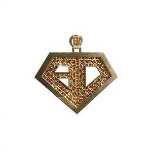 Pendentif Hip Hop en Argent Sterling 925 Plaqué Moissanite Diamant Rond Brillant, Forme Personnalisée, Design Éblouissant pour Fête - Product Image 4
