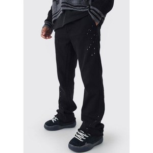 Men's High Quality 100% Polyester Eco-Friendly Flared <b>Trousers</b> Casual Lightweight <b>Elastic</b> Mid <b>Waist</b> Colored Flared <b>Trousers</b> - Product Image 2