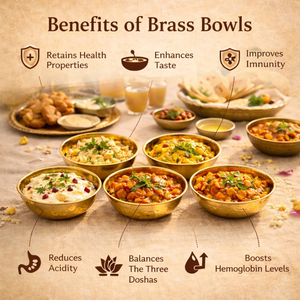 Handcrafted Brass Serving Bowl <b>Set</b> of 5 Modern Golden Glossy Finish Bowls Durable Light Wright for Home & Kitchen - Product Image 4