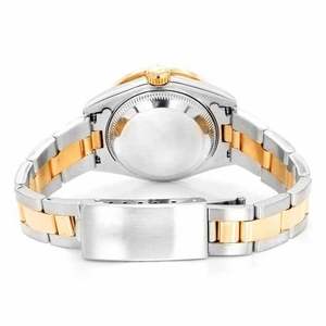 Montre de luxe en moissanite avec cadran rose, bicolore or et argent, automatique mécanique en acier inoxydable, style hip-hop - Product Image 4