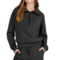 Op maat gemaakte dames loungepak, zacht tweedelig set met lange mouwen, wijde broek, comfortabel huispak, te koop