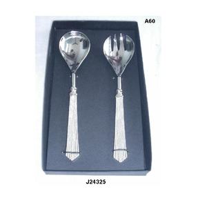 Juego de Ensalada Martillada y Pulida con Espejo Hecho a Mano, Vajilla de Acero, Juego de Cubiertos de Acero, Juego de Ensalada Pulida, Hotel Restaurante - Product Image 4