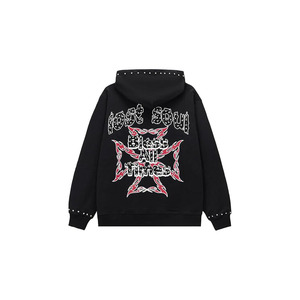 Mens <b>Oversized</b> Hoodies, Cotton Casual <b>Hoodie</b> For Men, Graphic Printed Sweatshirt, <b>Long</b> Sleeve Kangaroo Pocket Pullover - Product Image 2