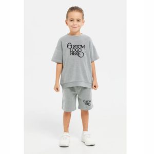 Kids Summer Clothing Set Crew Shirt and Shorts Set Streetwear Custom Print Clothing Manufacturers Custom Kids <b>Tshirt</b> Shorts Set - Product Image 2