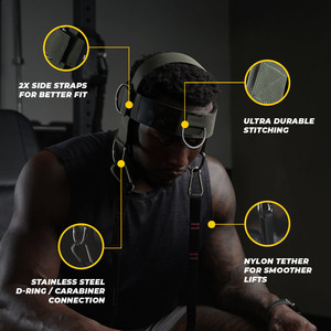 Professional Head Harness Men Women Gym Neck <b>Trainer</b> Strength Rehab Workout OEM Supplier - Product Image 4