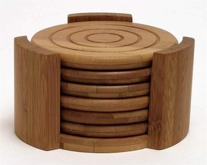 Tapis en bois personnalisés avec logo imprimé, design bohème, faits à la main, lavables, non toxiques, cadeau promotionnel haut de gamme pour café - Product Image 1
