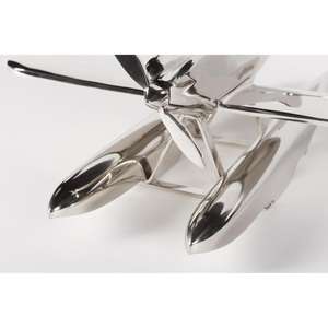 โมเดลเครื่องบินใบพัดพร้อมฐานตั้ง รองรับ OEM ตกแต่งด้วยนิกเกิลขัดเงา เครื่องบินตกแต่งโต๊ะห้องนั่งเล่น - Product Image 4