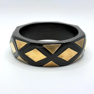 Bracelets en bois élégants pour femmes et filles avec des breloques en laiton et un revêtement spécial pour une longue durée de vie traditionnelle Indo Western Indian - Product Image 1