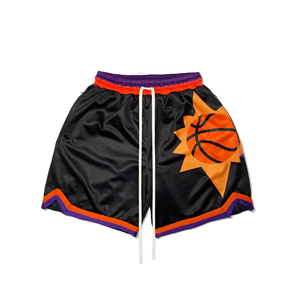 Shorts de basketball pour hommes grande taille, personnalisables avec logo, en polyester respirant et à séchage rapide, vente chaude - Product Image 3