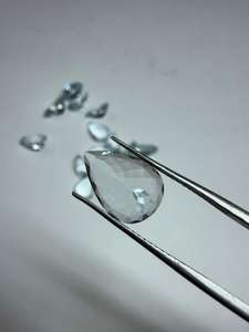 Aguamarina Natural en Forma de Pera, Corte Esmeralda, Facetada, Tamaño Libre, Piedra Preciosa |   Piedra de Aguamarina Azul Suelta para Joyería y Venta al por Mayor - Product Image 3