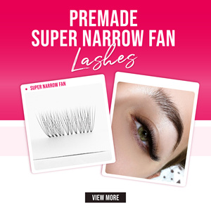 Charmlash Fournitures pour cils en gros : Éventails préfabriqués étroits, fournitures de cils personnalisées, marque privée, méga volume, base pointue - Product Image 5