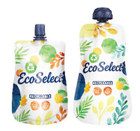 Sachet plastique refermable avec bec verseur pour détergent, emballage personnalisé imprimé pour liquides alimentaires et boissons