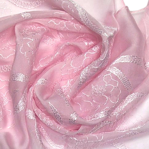 Lac-dyed <b>silk</b>/embroidered <b>scarf</b> - Product Image 3