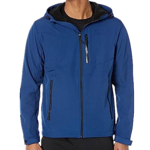 High Quality Breathable Bonded <b>Canvas</b> Waterproof Windproof Softshell <b>Jacket</b> <b>for</b> <b>Men</b> Outdoor Running Hooded - Product Image 3