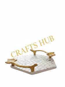 CRAFTS HUB Bandeja de Servir Clásica, Duradera, Pulida, de Madreperla Natural, Ecológica, para el Hogar y Restaurantes - Product Image 3