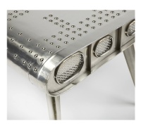 Meubles haut de gamme Style luxe aluminium Midway Aviator Table basse de salon Design d'avion Table à thé