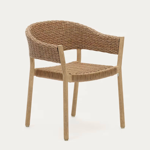 เก้าอี้แขนพัก โครงไม้สักแท้ ดีไซน์มินิมอล สไตล์สวน สำหรับตกแต่งบ้าน - Product Image 1