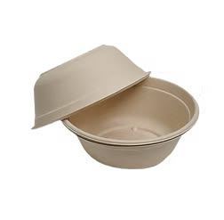 New Compostable Sugarcane Bagasse 26 oz Disposable Food <b>Bowl</b> with Lid Takeaway Packaging Biodegradable Eco-Friendly Soup <b>Bowl</b> - Product Image 1
