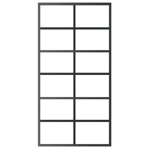 ประตูบานเลื่อนกระจก ESG สีดำ ขนาด 40.2"x80.7" พร้อมกรอบอลูมิเนียม - Product Image 3