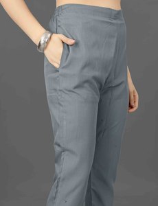 Ensemble de costume 3 pièces pour femmes Mohini, en coton mélangé, sans plis, avec kurta, pantalon et dupatta à motifs miroir, toutes saisons - Product Image 5