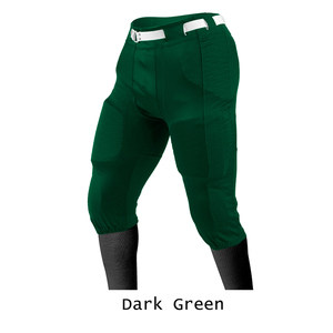 Men's Black Padded American Football <b>Pants</b> With <b>Mesh</b> Panels Belt Closure Athletic Fit Adult Sports Wear - Product Image 5