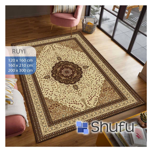 Tapis de maison moderne en polyester à impression brillante Shufu, antidérapant, non toxique, facile à nettoyer, pour chambre à coucher, salon et bureau (poils moyens) - Product Image 2