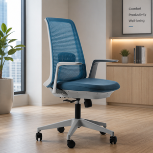 Silla Ejecutiva Ergonómica KINSHA ALT-03 Moderna con Respaldo Medio, Certificación BIFMA, Diseño de Malla, para Oficina y Hogar, con 3 Pistones de Gas, Venta al por Mayor - Product Image 1