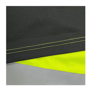 T-shirt de travail de sécurité réfléchissant haute visibilité pour homme, manches longues, vert bicolore, personnalisable, fabriqué au Pakistan - Product Image 5