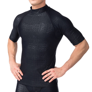 เสื้อรัดรูปแขนสั้นสำหรับผู้ชาย ยี่ห้อ HASH INTERNATIONAL สีดำ แห้งเร็ว ระบายอากาศได้ดี ผลิตจากผ้าสแปนเด็กซ์และโพลีเอสเตอร์ - Product Image 2