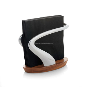 Nouveauté Porte-serviettes Breeze Portable Organisateur Fait Main avec Bras Mobiles qui Soulèvent Sécurisant les Serviettes Base en Bois d'Acacia Riche - Product Image 4