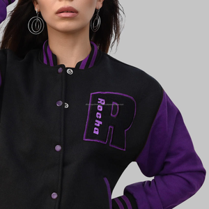 Veste universitaire de qualité supérieure pour hommes, col montant, coton polaire, matériel frais pour l'hiver, vêtements d'extérieur enduits de rue - Product Image 4