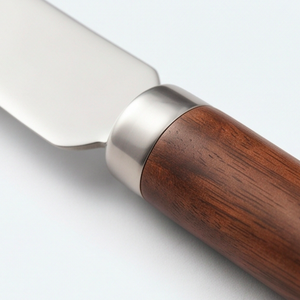 Juego de cuchillos para queso de acero inoxidable con mango de madera duradero, espátula y tenedor, 2 piezas para uso en la cocina - Product Image 2