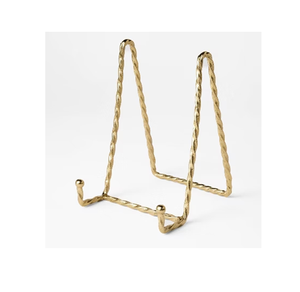 Compact stylish handcrafted Brass <b>plate</b> <b>stand</b> for Kitchen ware Farmhouse Decoration Brass <b>Plate</b> Holder and storage rack - Product Image 2