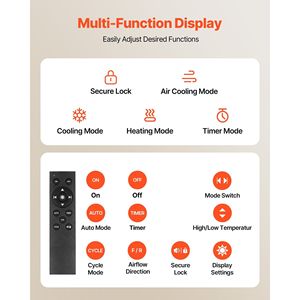 Ventilatore da Parete 2-in-1 da 7,5 Pollici, 305 CFM, con Telecomando, 10 Velocità, Silenzioso, per Ventilazione da Stanza a Stanza - Product Image 5