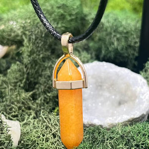 Colgante de Cristal Natural en Forma de Columna Hexagonal, Piedra de los Deseos, Ágata Mirani, Decoración para el Hogar con Temática de Hadas y Regalo - Product Image 1