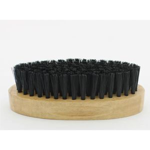 Brosse à barbe en bois pour homme avec poils de sanglier noirs - Product Image 5