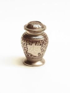 New And Trending Design Artistic Engraved Aluminum Cremation Urn For Expressing Deep Love Through Meaningful <b>Memorial</b> Details - Product Image 2