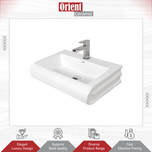 Prix bas du marché, qualité supérieure, fabriqué en Inde, design moderne, lavabo en céramique blanche pour la maison et l'hôtellerie - Product Image 3