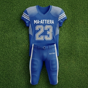 Ensemble de maillots de football américain personnalisés, bleu royal et blanc, uniforme, pantalon de football rembourré, numéro 23, vêtements d'équipe, OEM ODM, vente en gros - Product Image 5