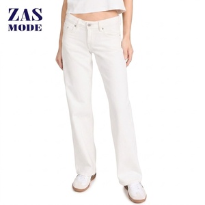 New Arrival Unique Style Custom Brand Women's Boyfriend Jeans Pants 100% Cotton Quick Dry Eco-Friendly Hot Selling Customized - Product Image 1