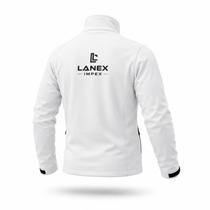 Custom <b>Men</b> <b>White</b> Softshell <b>Jacket</b> Waterproof Windproof Outdoor Work <b>Jacket</b> OEM ODM Corporate Uniform Fleece <b>Jacket</b> Manufacturer - Product Image 3