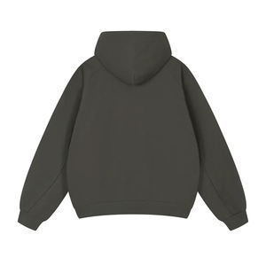 Ropa de Otoño Invierno, Sudadera con Capucha Personalizada con Logotipo, Forro Polar, 370GSM, Algodón, Cierre Doble, Estilo Casual para Hombre - Product Image 2