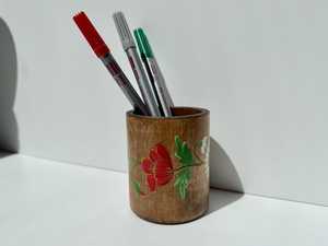 Wooden Office Desk Organizer with Pen Storage Compartment - Product Image 4