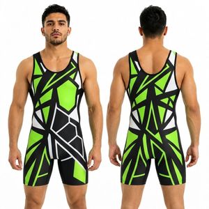 Maillot de lutte style graffiti jaune et rouge, vente en gros, sublimé, respirant, pour le sport - Product Image 3