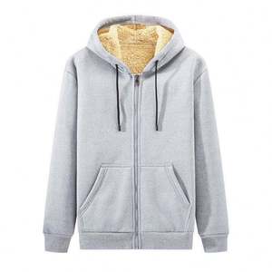 Sudadera con Capucha para Hombre, de Invierno, Holgada, Forrada de Felpa, Gruesa, con Estampado Digital, 100% Algodón, Anti-Pilling, Sólida, 400g - Product Image 4