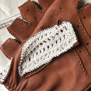 Gants de poignet en peau de mouton avec garniture en cuir, respirants, pour la conduite, le cyclisme, les voyages, le printemps, l'été, usage quotidien - Product Image 6