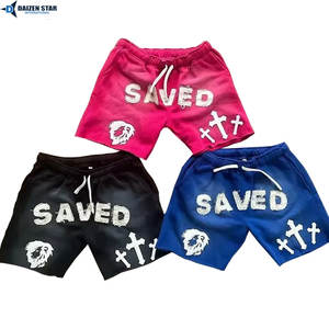 Pantalones Cortos de Algodón de Felpa para Hombre, Tejido de 240 g/m², Color Sólido, Secado Rápido, Transpirables, Ecológicos, con Cordón Ajustable, Bordado, Casual, Personalizados - Product Image 4